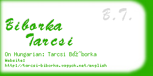 biborka tarcsi business card